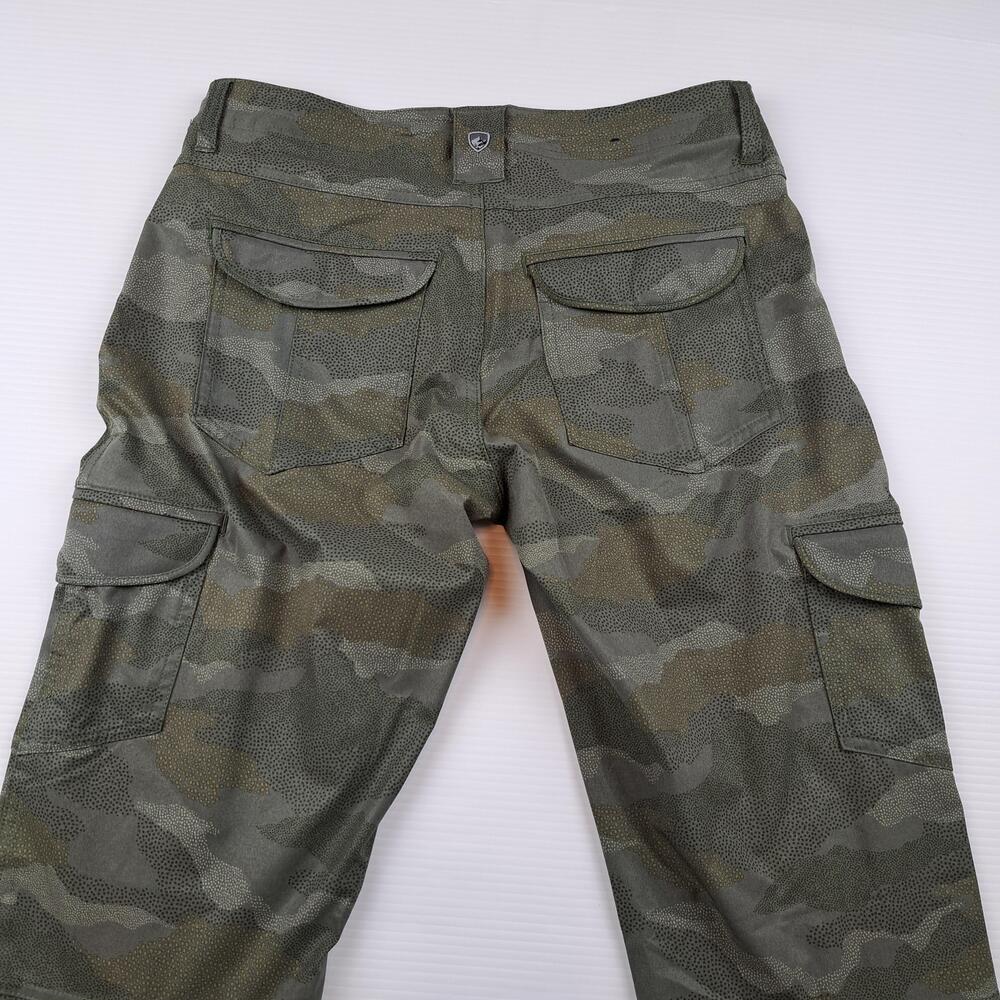 Kuhl Pants Womens 4 Green Camo Cargo Lightweight Hiking Outdoor Travel Trail - Picture 12 of 14